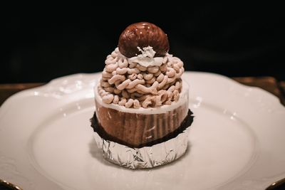 Close-up of cake in plate