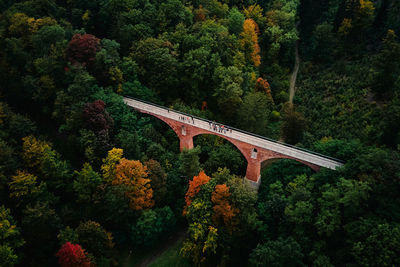 Old railway viaduct in srebrna gora. poland landmark near klodzka