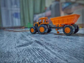 Close-up of toy on table