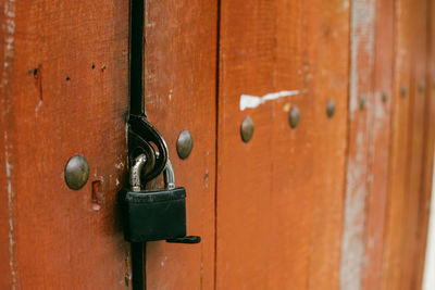 Close-up of closed door