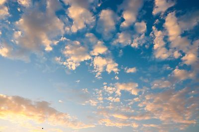 Low angle view of sky during sunset