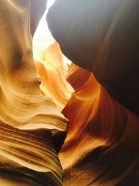 Low angle view of rock formation