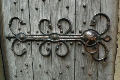 Close-up of closed door