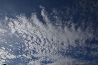 Low angle view of clouds in sky