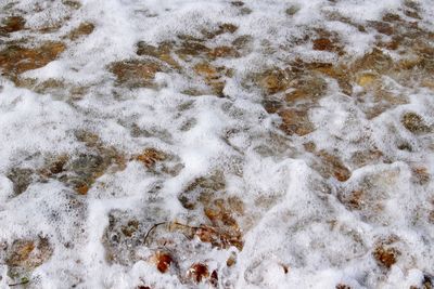 Water splashing on beach