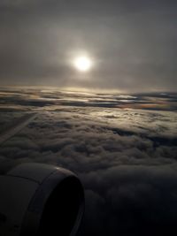 Scenic view of cloudscape seen from airplane