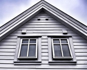 Low angle view of house against sky