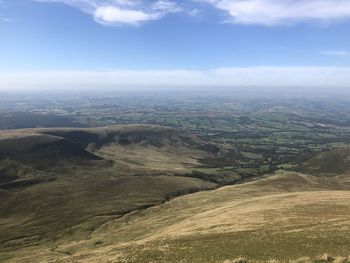 High angle view of landscape against sky