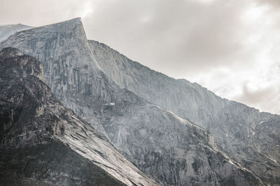 Scenic view of mountain range against sky