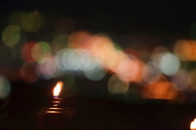 Defocused lights at night