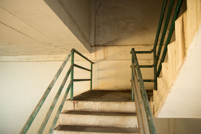 Empty staircase in building