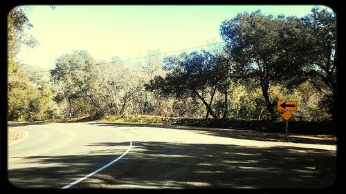 Road passing through country road