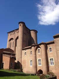 Low angle view of building against clear sky