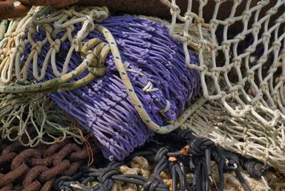 Close-up of fishing nets