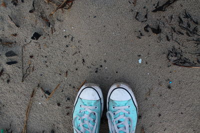 Low section of person on sand