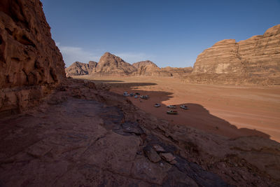 Rock formations in desert