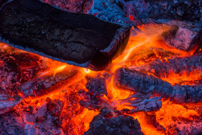 Close-up of bonfire