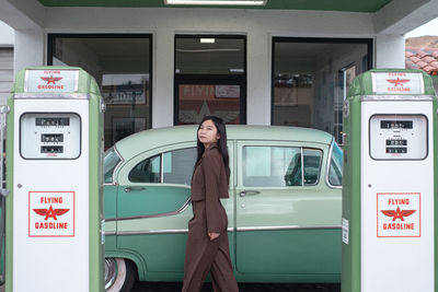 Close-up of vintage car