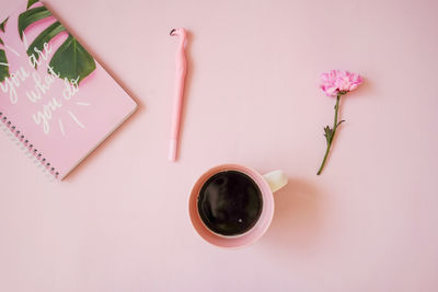 Directly above shot of objects on table
