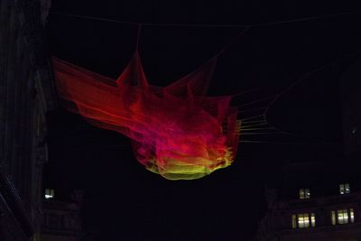 View of illuminated lights at night