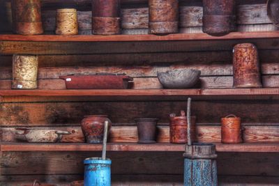 Stack of firewood in row