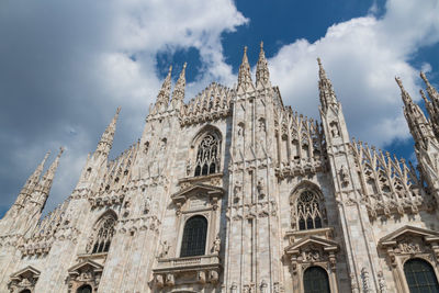 Low angle view of historical building against sky