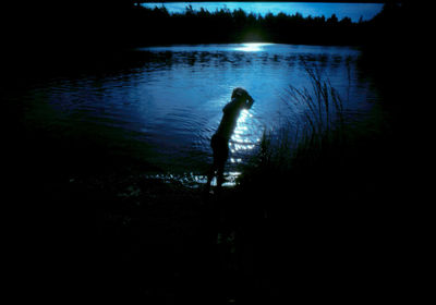 Young woman in water