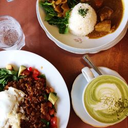 Close-up of food served in plate