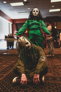  cosplayers dressed as slipknot  at astronomicon 7 convention in livonia, michigan