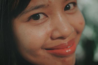 Close-up portrait of beautiful woman