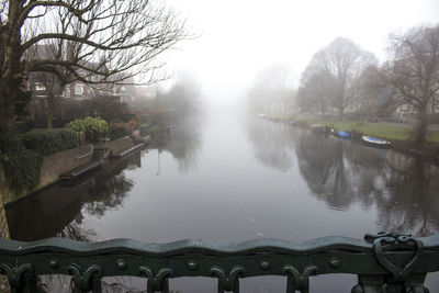 Scenic view of lake during winter