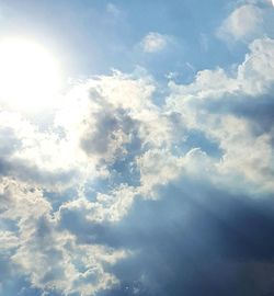 Low angle view of cloudy sky