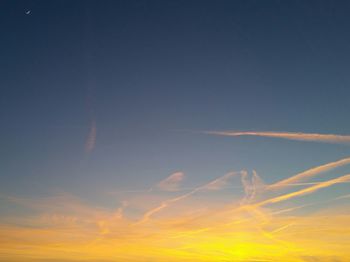 Low angle view of vapor trail in sky
