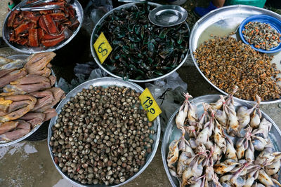 Close-up of food for sale at market stall