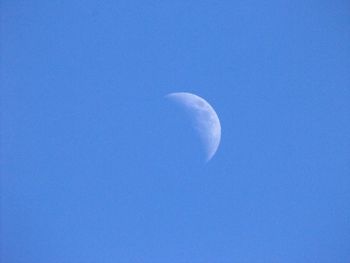 Low angle view of moon in sky