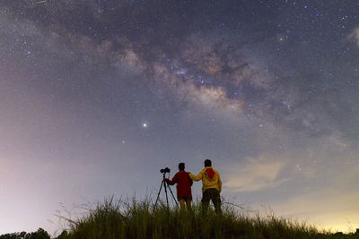 Night time long exposure landscape photography.the milky way