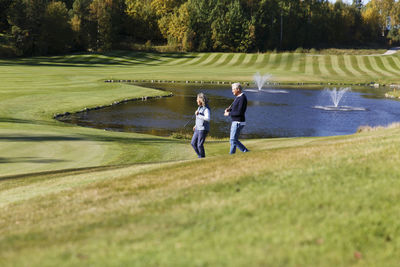 Couple on golf course