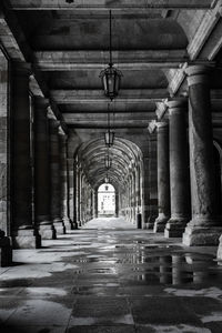 Empty corridor of building