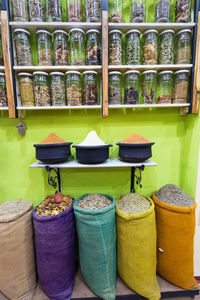 Various vegetables for sale in store