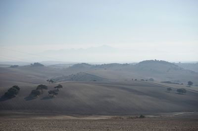 Scenic view of desert against sky