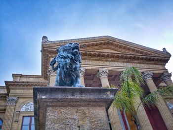 Low angle view of statue