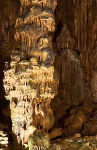 Low angle view of rock formation