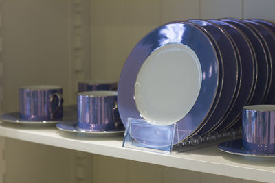 Close-up of eating utensils on table