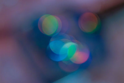 Close-up of colorful lights