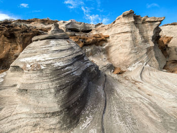 Rock formation against sky