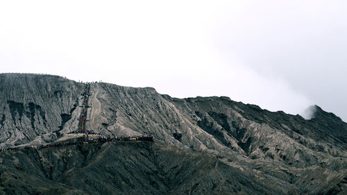 Scenic view of mountains against clear sky