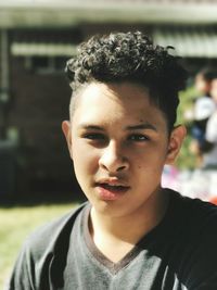 Close-up portrait of boy