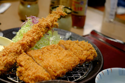 Close-up of served food