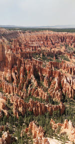 Aerial view of rock formations