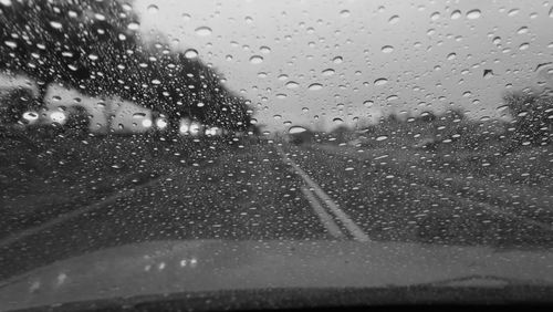 Water drops on car window